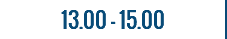 13.00 - 15.00
